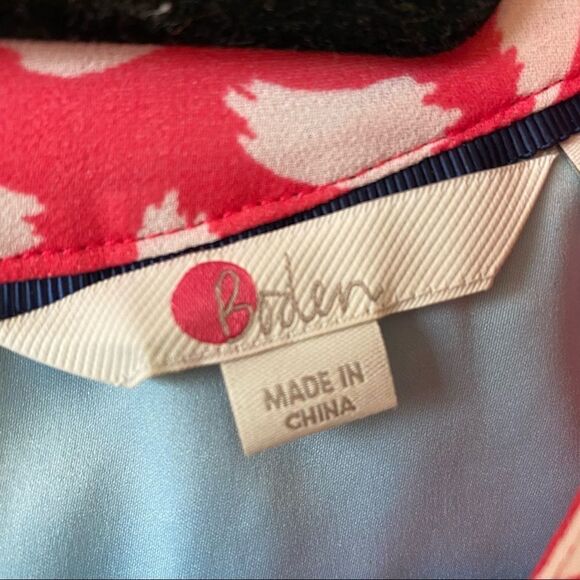 BODEN-SYLVIE Two Tone Pink/Navy Blouse - Picture 10 of 12